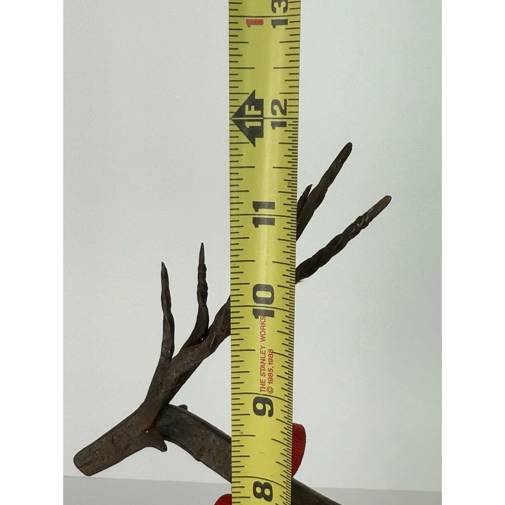Handmade Rustic Iron Christmas Reindeer‎ Set of 3 - Twisted Antlers Patina Decor